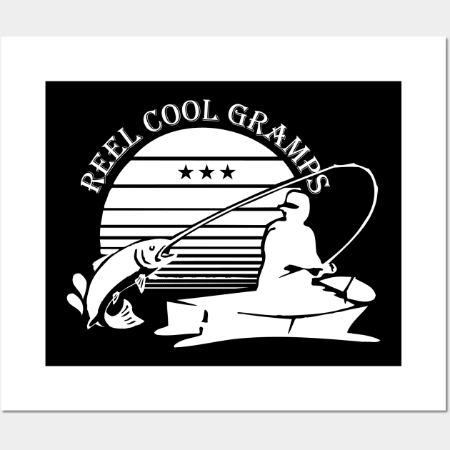 Fishing Gramps - Reel Cool Gramps Wall Art by KC Happy Shop